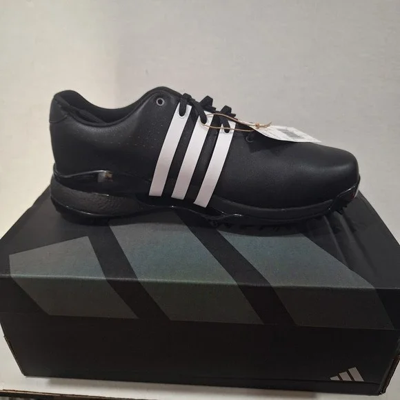 Adidas Tour360 24 IF0250 Men's‎ Golf Shoes, Black/White, Size 9W NEW